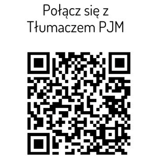 Kod QR tłumacza migam Uniwersytetu Łódzkiego