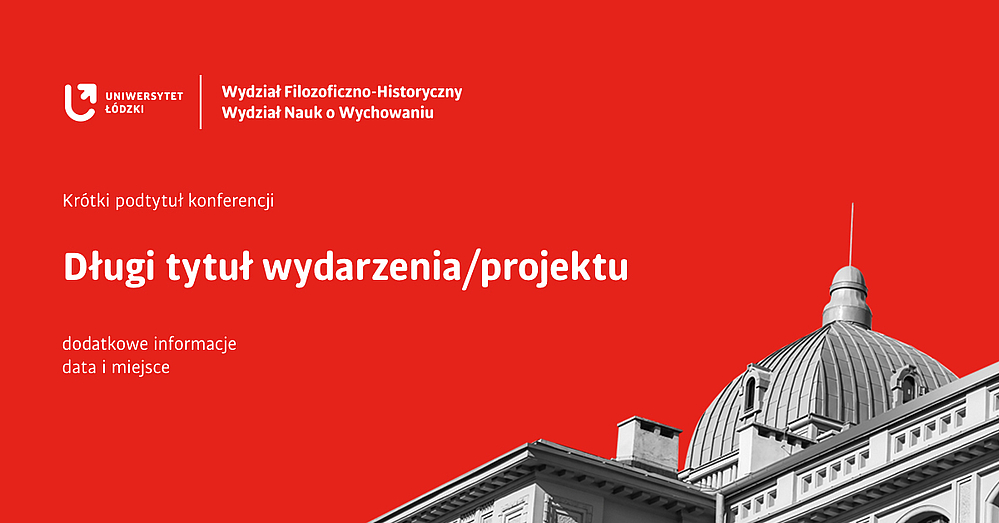 Przykładowa grafika łącząca motywy kolorystyczne jednostek UŁ